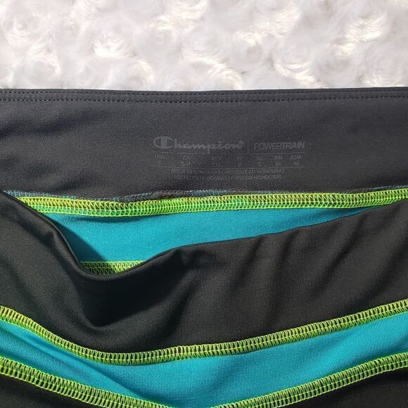 Champion size small blue green wide leg capris - Picture 2 of 3